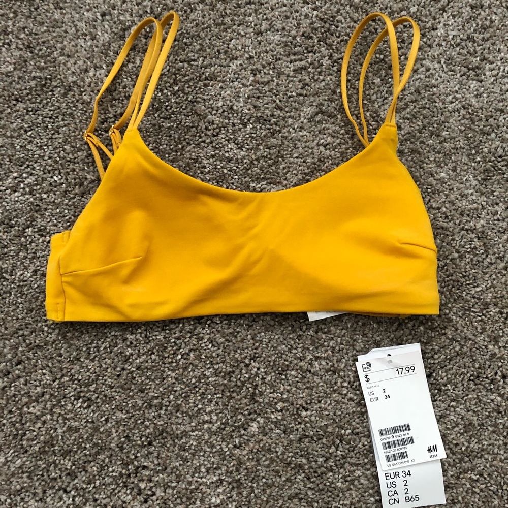 H&M Yellow Swim Bikini Top